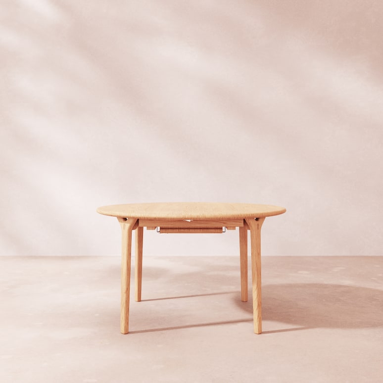 Clara - Table extensible en chêne massif ronde 4-8 pers.