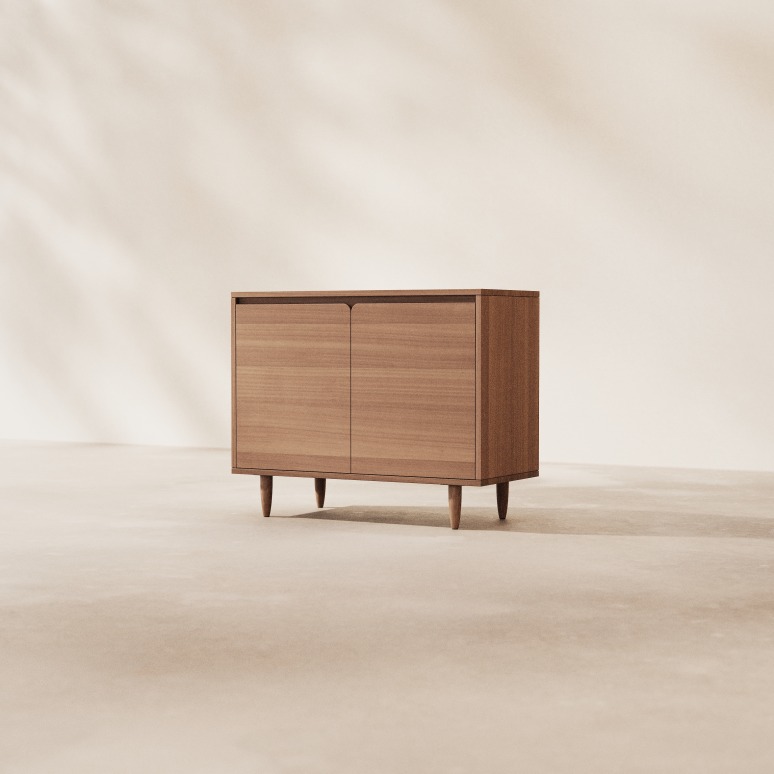 Livio - Buffet en Hévéa massif 100 cm