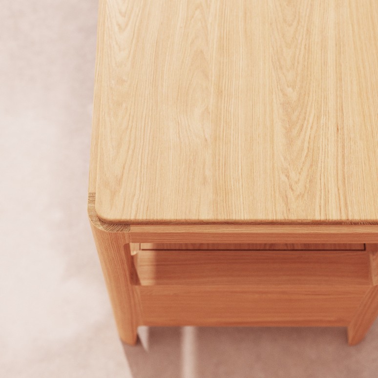 Arto - TV Stand in solid oak, 100 cm