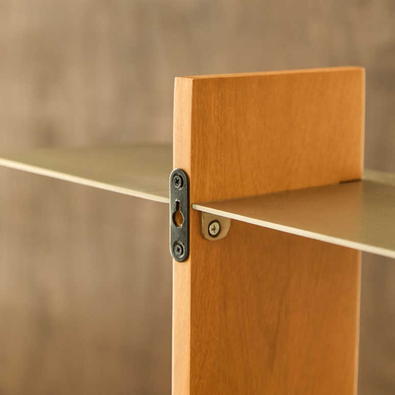 Isaia - Etagère de salle de bain en manguier et métal