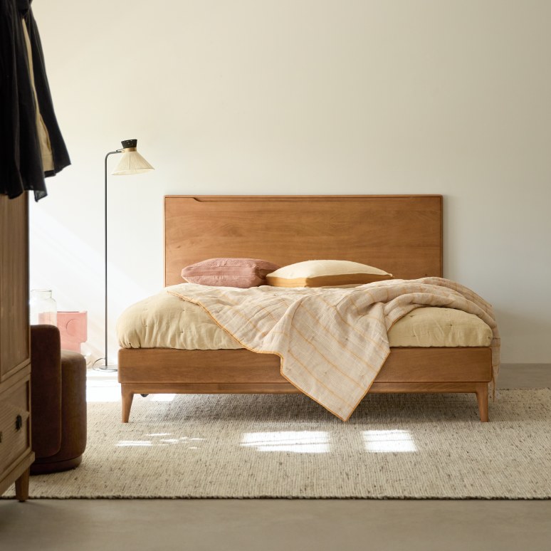 Gabrielle - Lit en manguier massif 160x200 cm