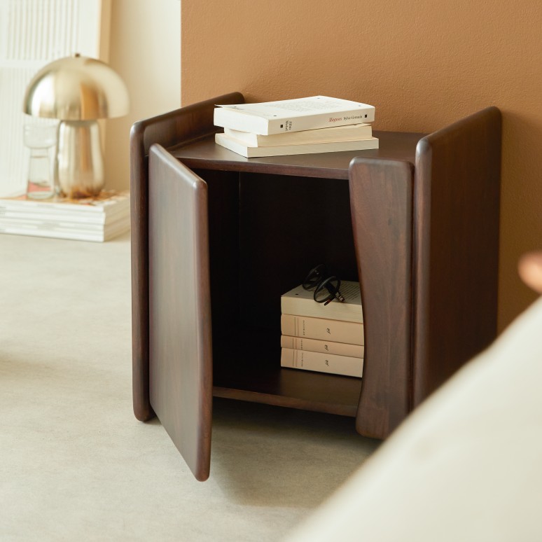 Noé - Bedside Table in solid mango wood