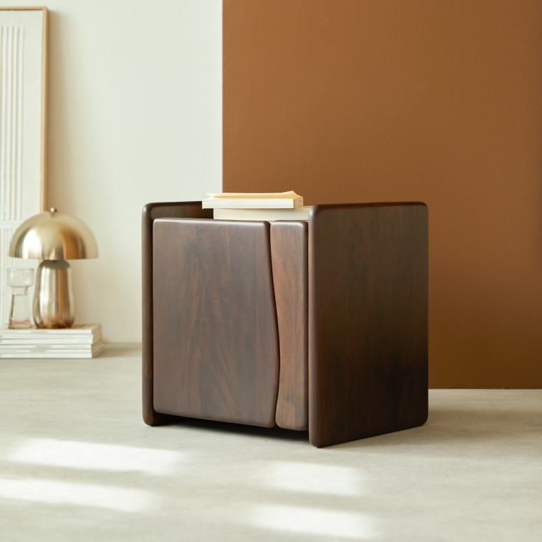 Noé - Bedside Table in solid mango wood