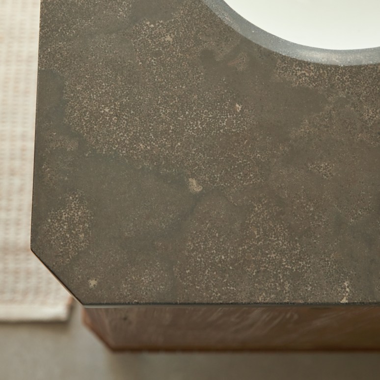 Emily - Vanity Cabinet in solid pine and stone, 80 cm