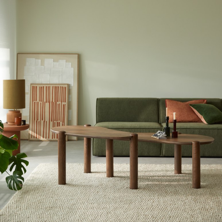 Nora - Coffee Table in solid oak, tall version