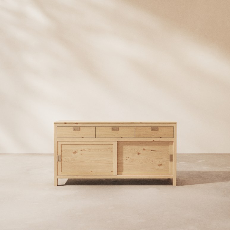 Heidi - Aparador de roble macizo 160 cm