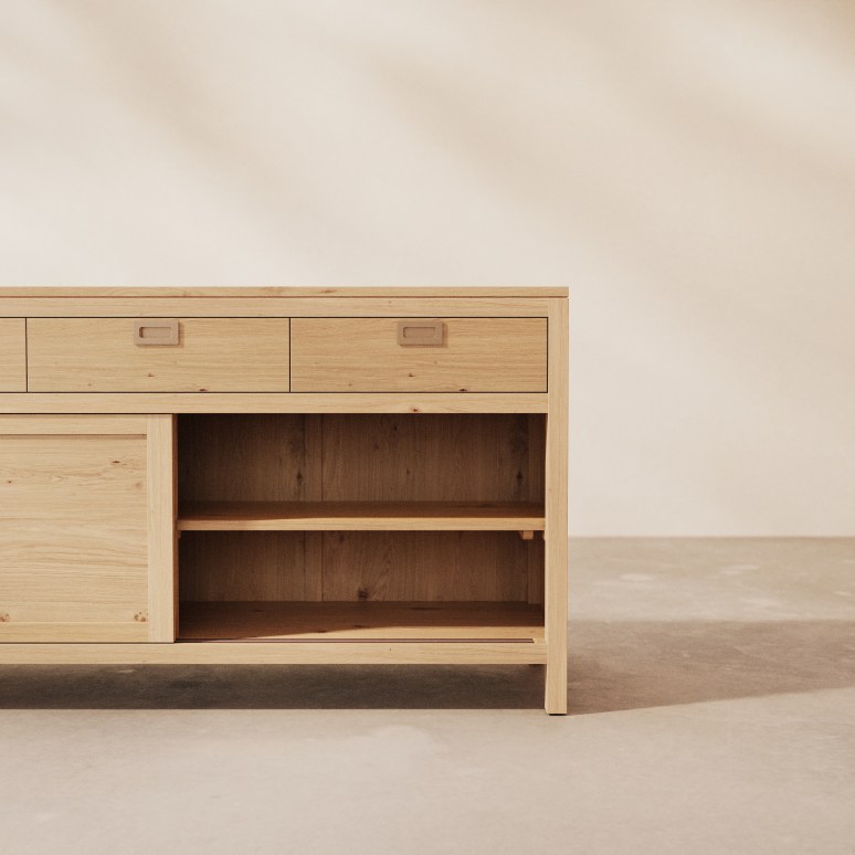 Heidi - Sideboard aus massivem Eichenholz 160 cm