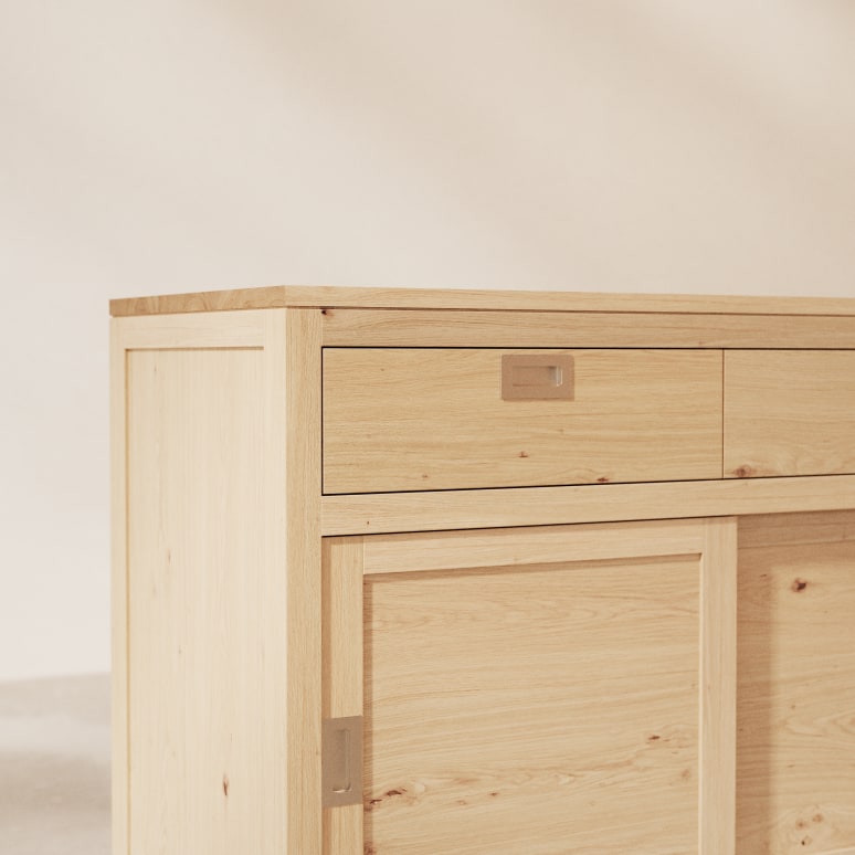 Heidi - Buffet e credenza in rovere massello 160 cm