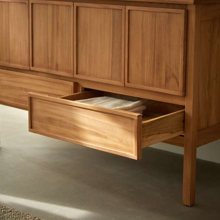 Jane - Solid teak vanity unit 120 cm