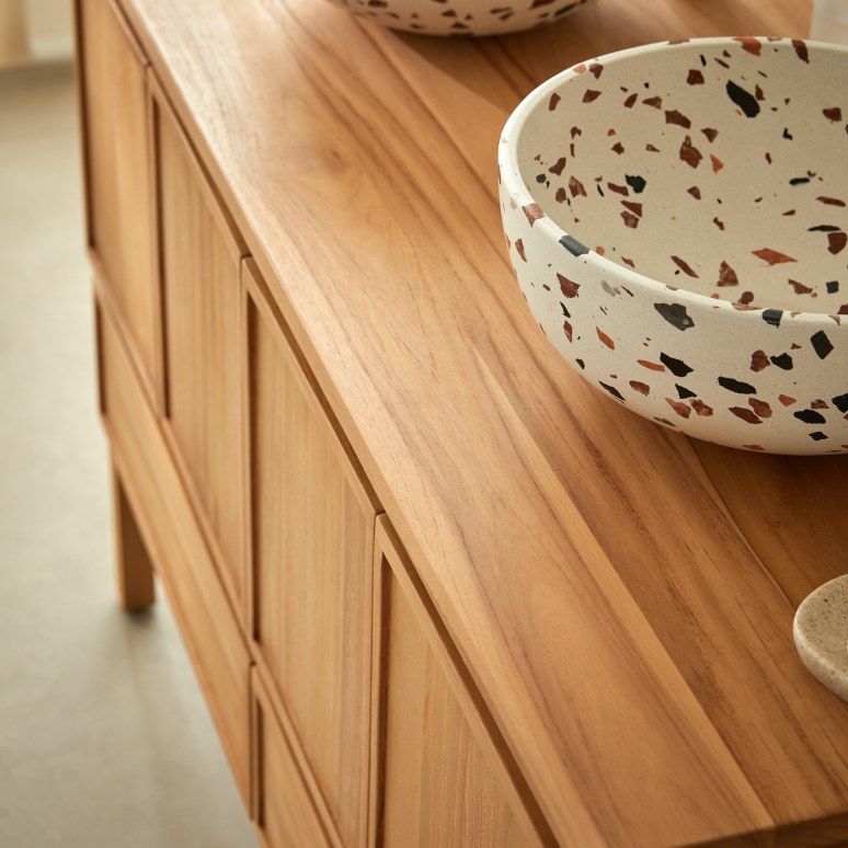 Jane - Solid teak vanity unit 120 cm