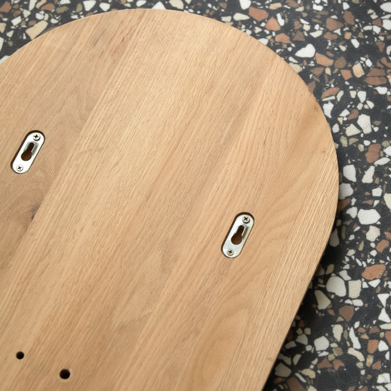 Raph - Wall-mounted solid oak bedside table