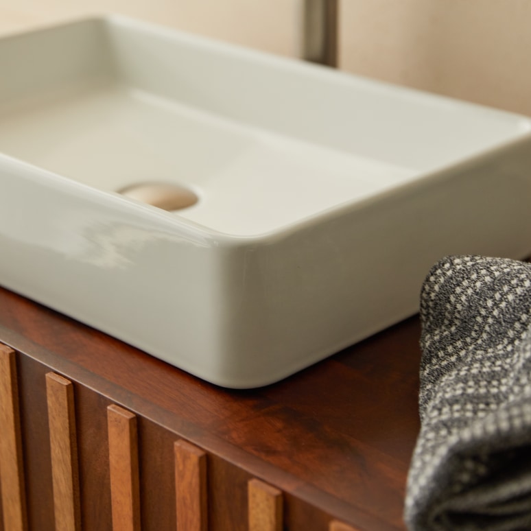 Iris - Lavabo rectangular de cerámica