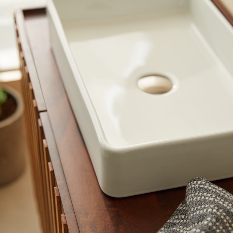 Iris - Lavabo rectangular de cerámica