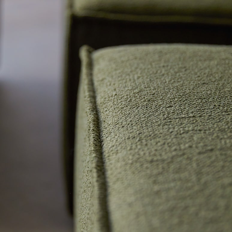 Dario - Sillón lounge modulable de tela color verde