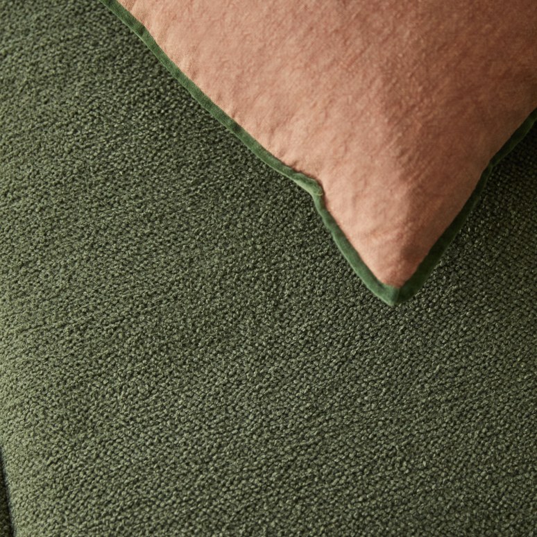 Dario - 2-seater modular sofa in green-coloured fabric