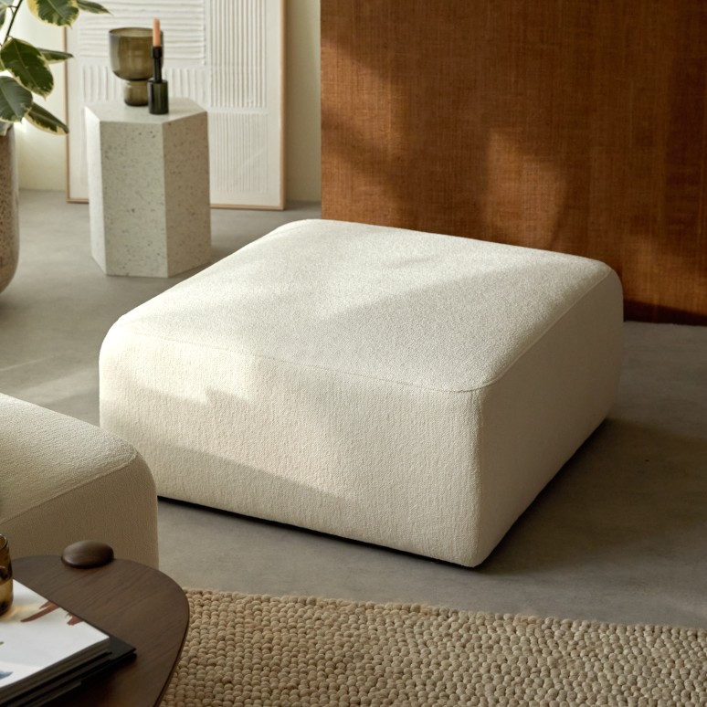 Vénus - Repose-pieds en tissu écru