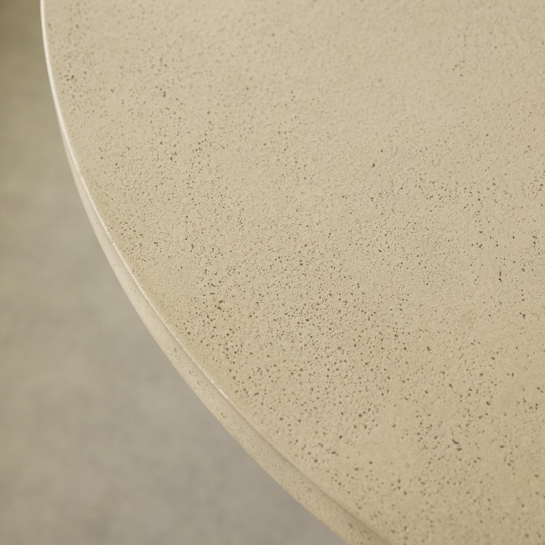 Rose May - Garden Table in solid acacia and ecru cement, 4/6 pers.