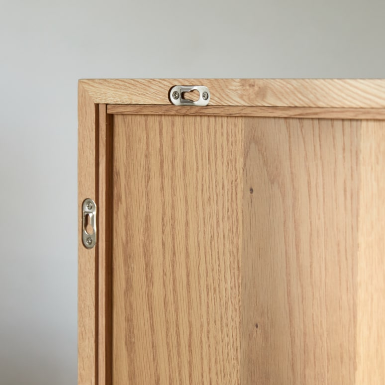 Easy - Eikenhouten spiegel decoratie 70 x 45 cm