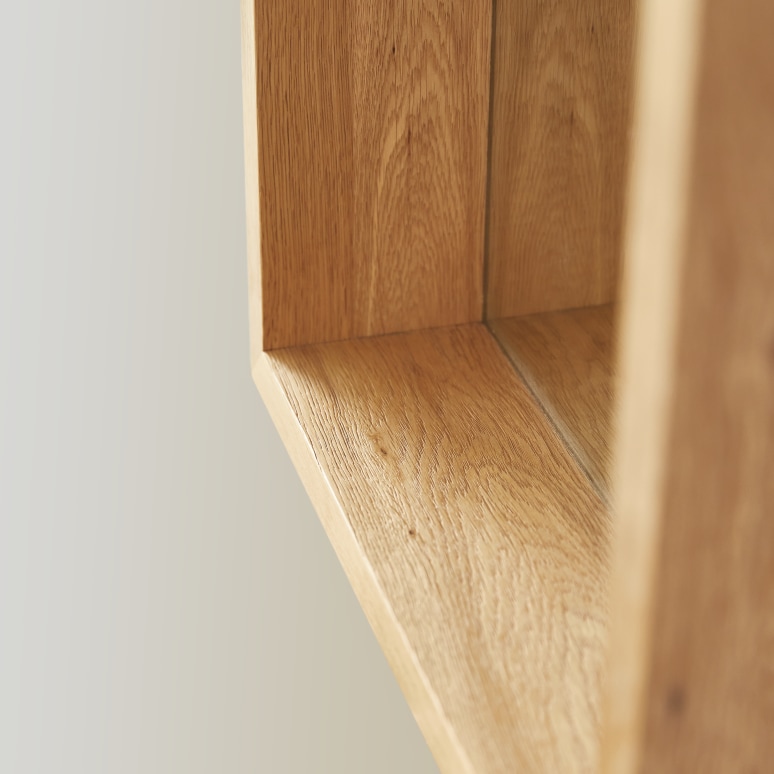 Easy - Specchio oggetti decorativi in rovere 70 x 45 cm