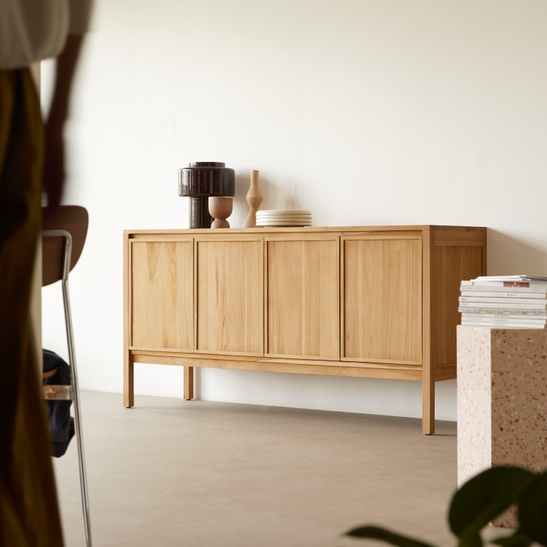 Jane - Sideboard aus massivem Teak 160 cm