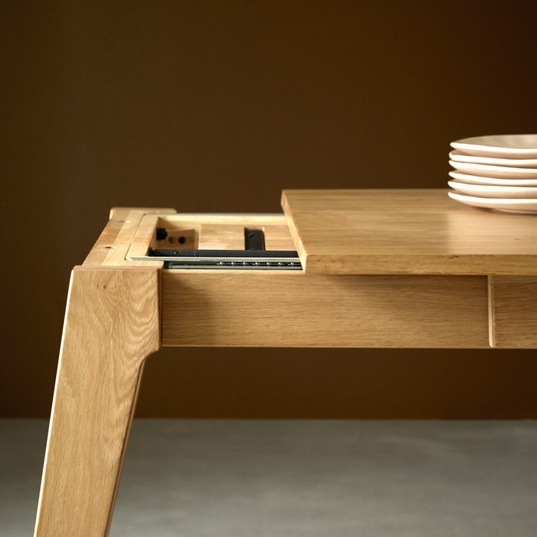 Esmée - Mesa extensible de roble macizo 4-6 personas