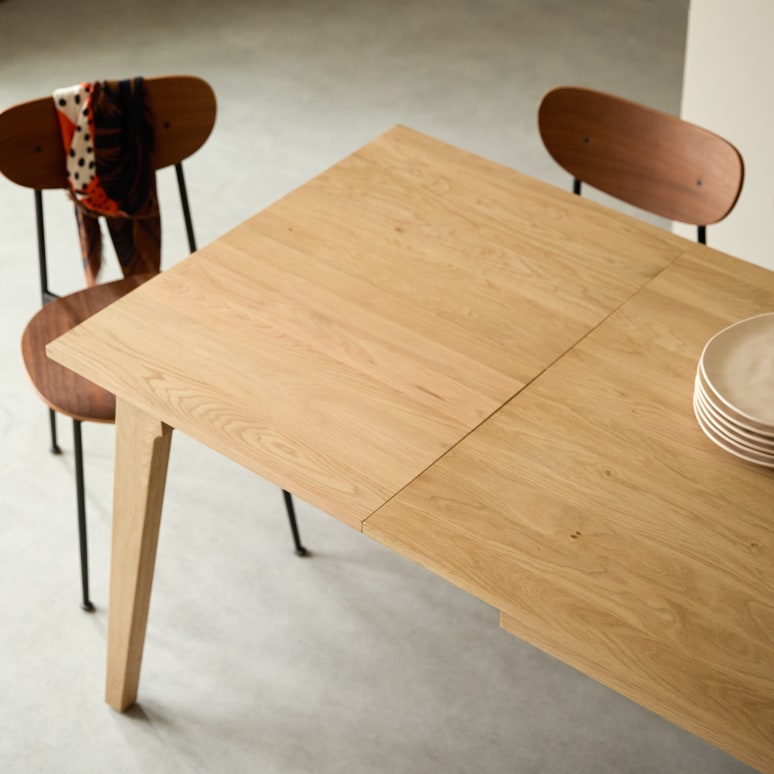 Esmée - Mesa extensible de roble macizo 4-6 personas