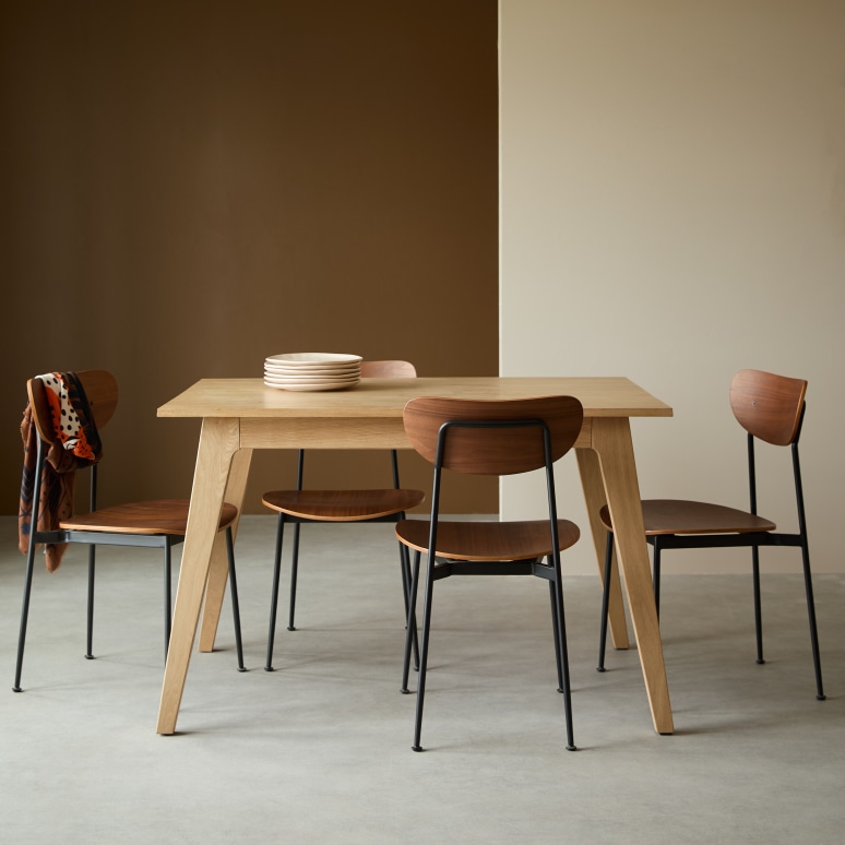 Esmée - Mesa extensible de roble macizo 4-6 personas