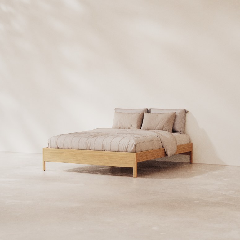 Adrien - Bedframe van massief eikenhout 160 x 200 cm