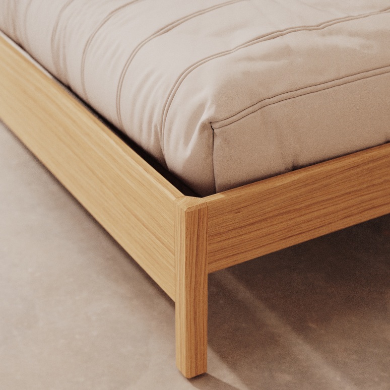Adrien - Bedframe van massief eikenhout 160 x 200 cm