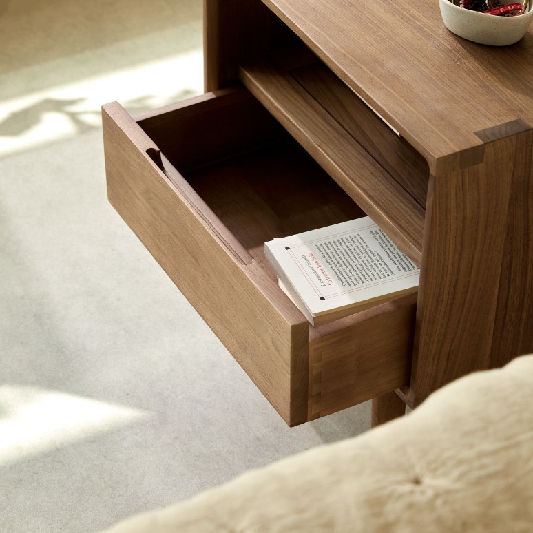 Ellie - Solid walnut bedside table