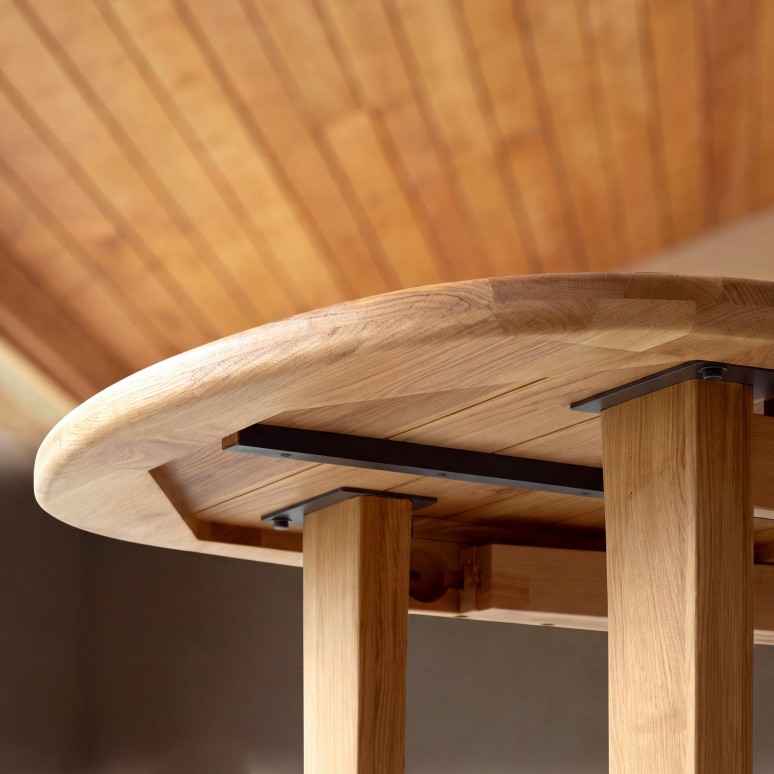 Mattia - Uitschuifbare eikenhouten tafel 6-8 pers