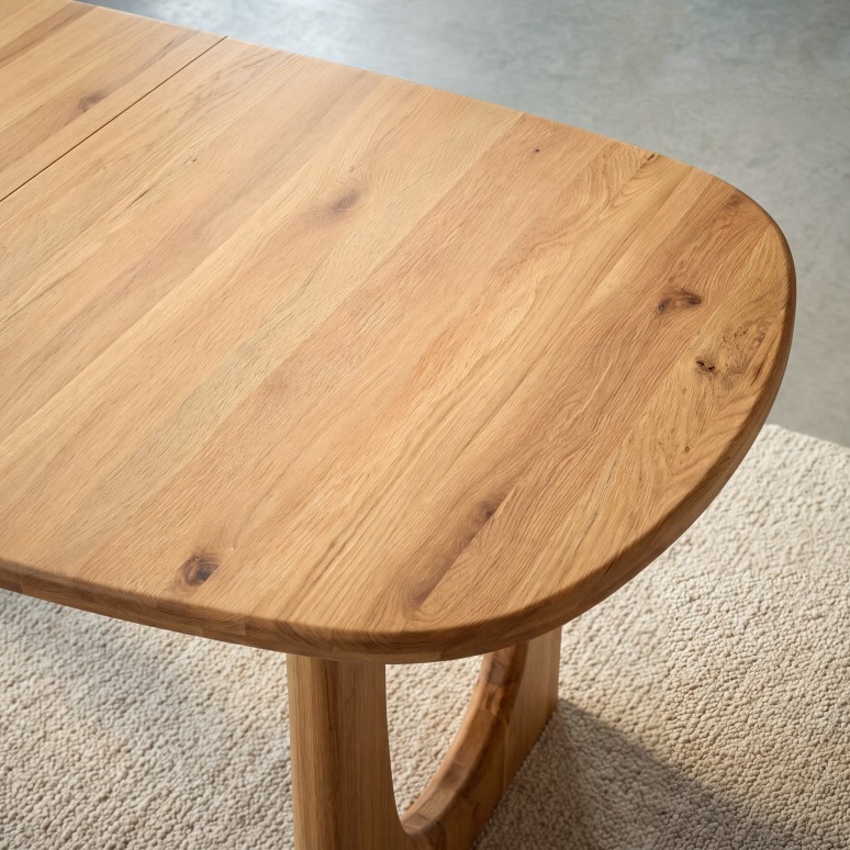 Mattia - Uitschuifbare eikenhouten tafel 6-8 pers