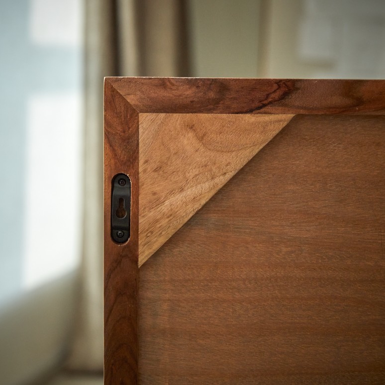 Galyno - Specchio decorativo in legno di palissandro massello 75x45 cm