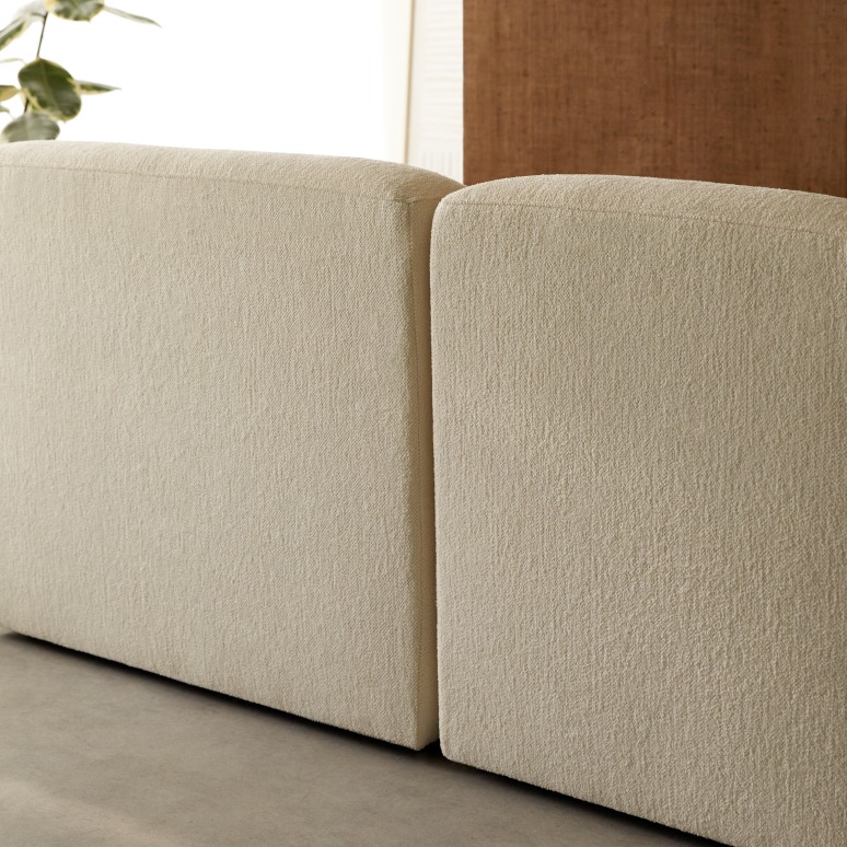 Vénus - Modulares 3-4 Sitzer-Sofa aus Ecru-Stoff