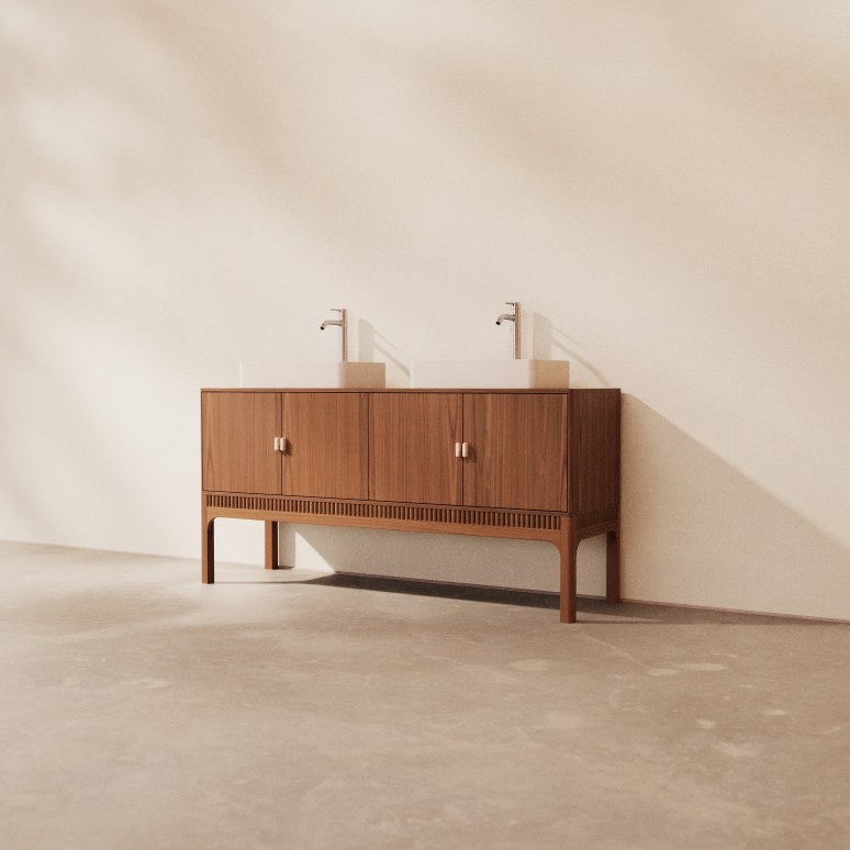 Pippa - Vanity Cabinet in solid acacia, 160 cm