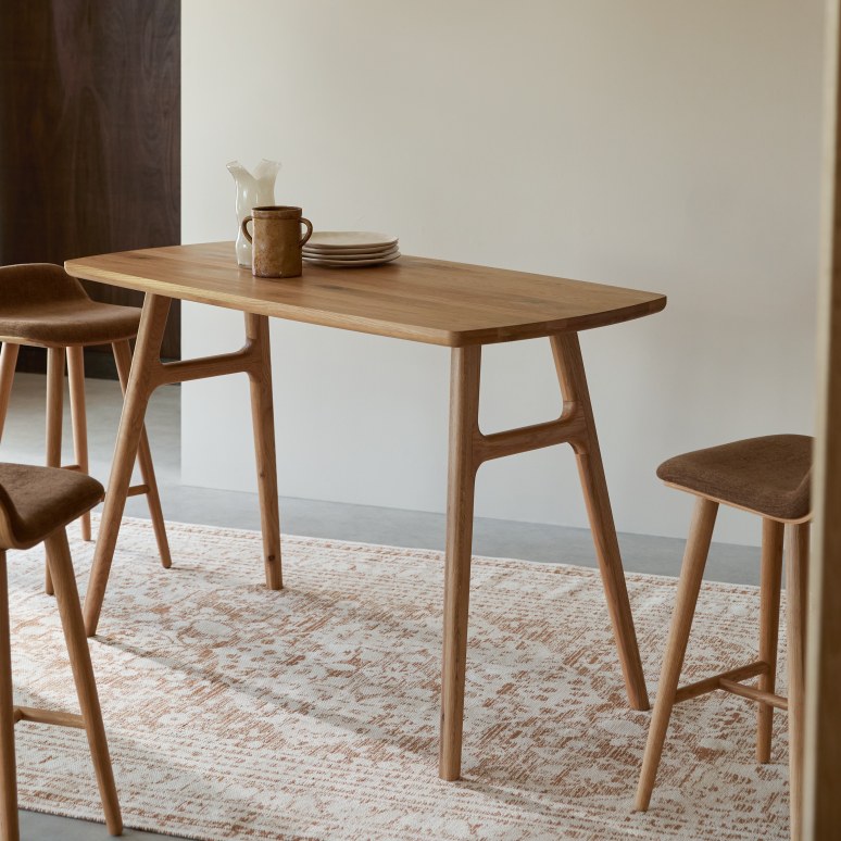 Alba - Massief eiken bartafel voor 4/6 personen