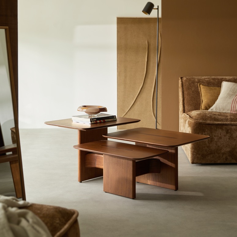 Louison - Table basse en mindi, 3 hauteurs