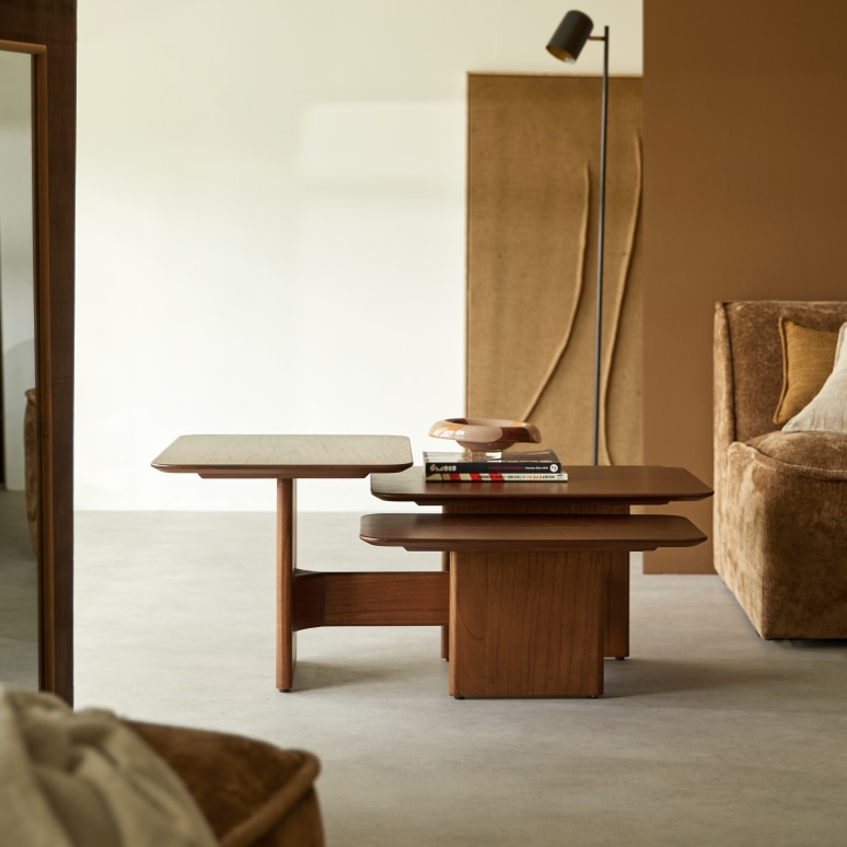 Louison - Table basse en mindi, 3 hauteurs
