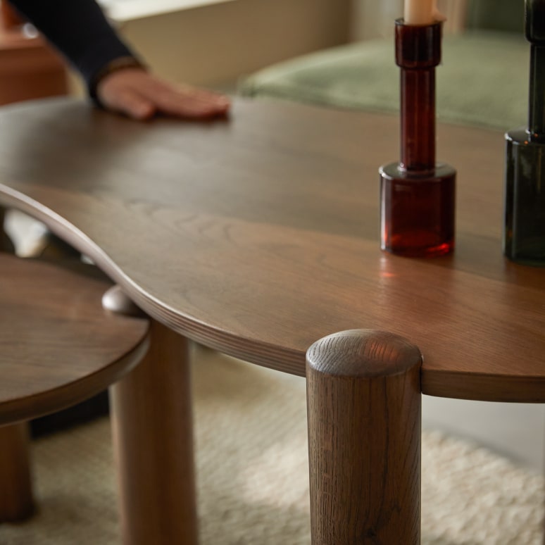 Nora -  Massief eikenhouten salontafel, lage versie