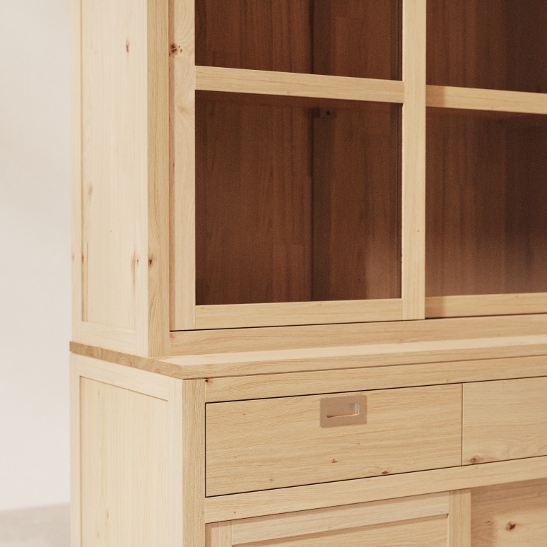 Heidi - Kitchen Dresser in solid oak, 110 cm