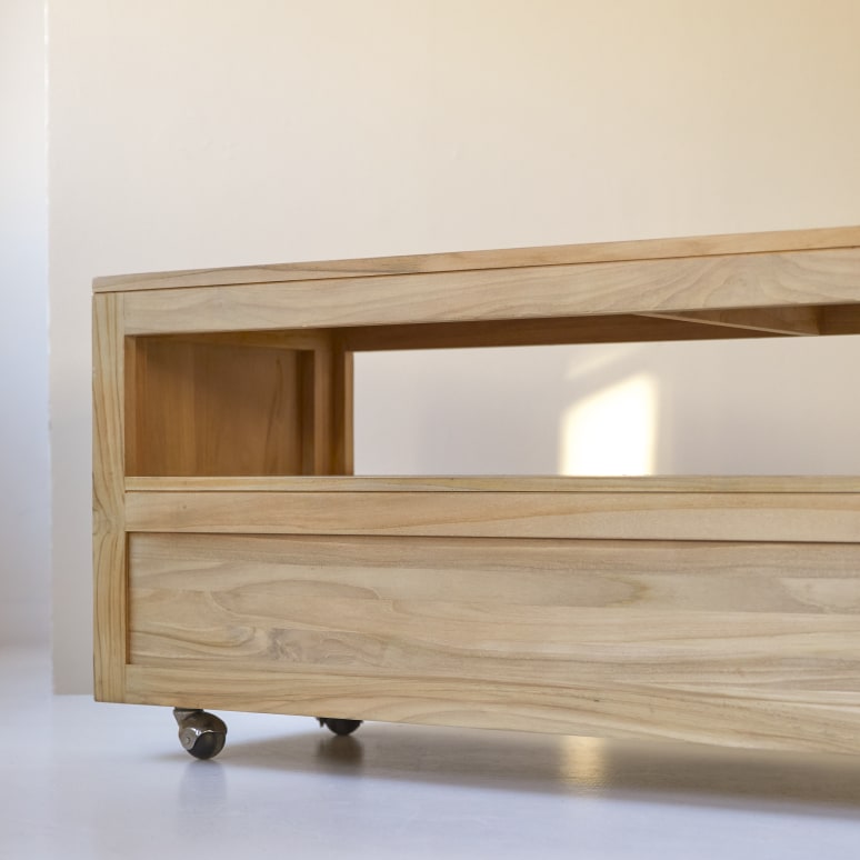 Anoa - Mobile TV in teak massello 140 cm