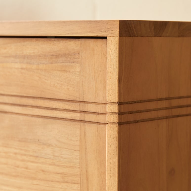 Basic - TV-Schränk aus massivem Teak 140 cm