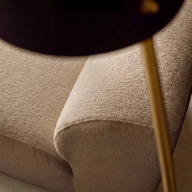 Vénus - Poltrona modulabile in tessuto taupe, piccolo modello