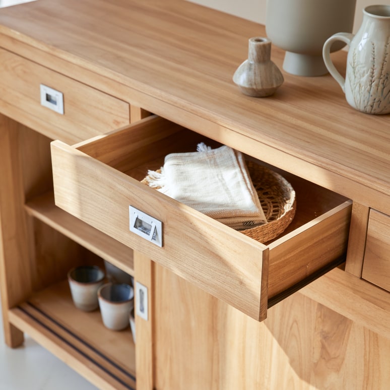 Coffee Tek - Solid teak sideboard 180 cm