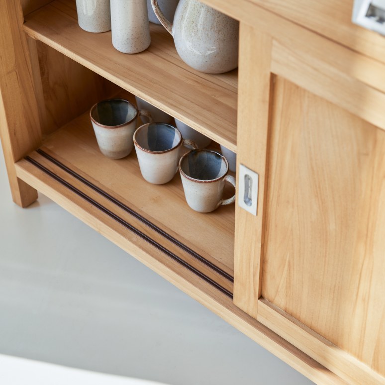 Coffee Tek - Massief teakhouten dressoir 180 cm