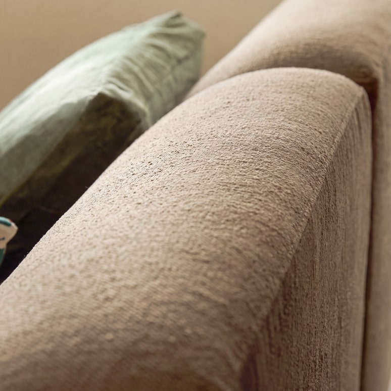 Vénus - Sofa aus taupefarbenem Stoff, 4-5 Sitzplätze