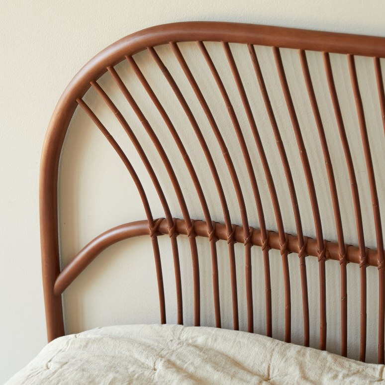 Colette - Kopfteil aus dunklem Rattan 160 cm