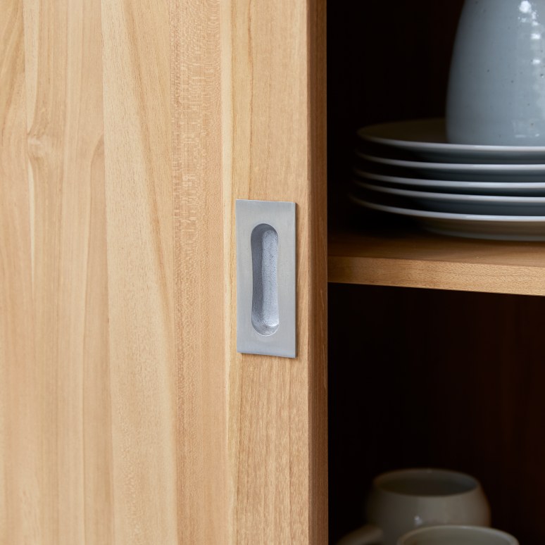 Coffee Tek - Geschirrschrank aus massivem Teakholz 120 cm