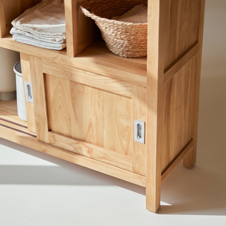 Coffee Tek - Solid teak bookcase