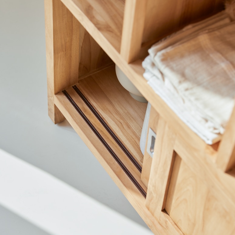 Coffee Tek - Solid teak bookcase